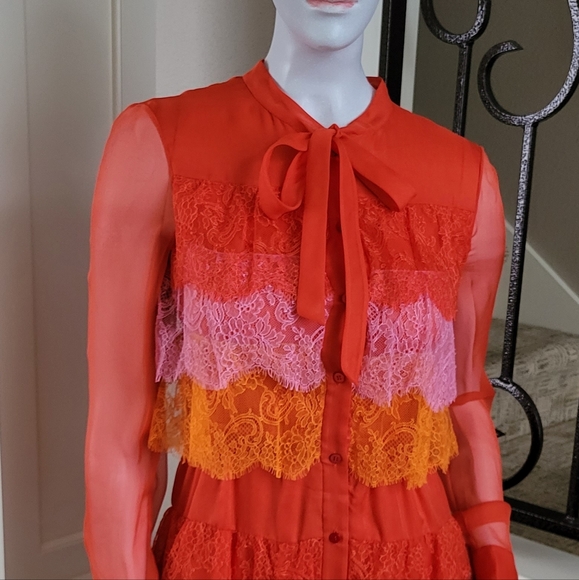 Valentino Rainbow Lace Dress β€οΈ - Picture 5 of 14